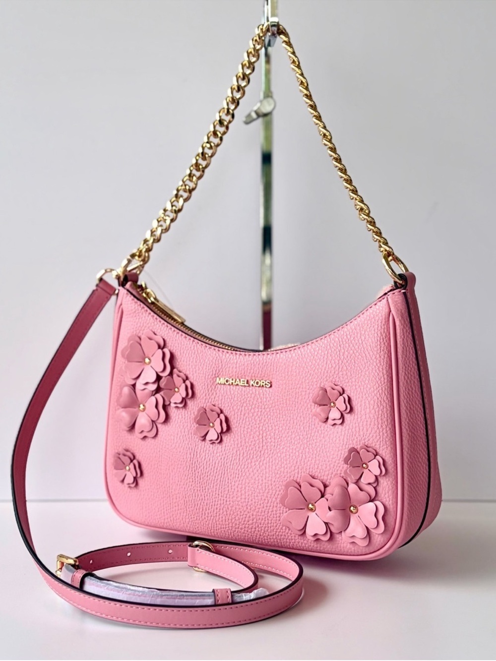 Michael Kors Jet Set Travel Large Embellished Convertible Crossbody Shoulder Bag